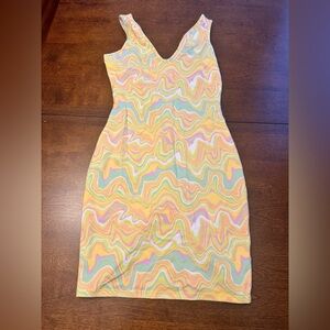 Wild Fable Pastel Swirl Retro Dress